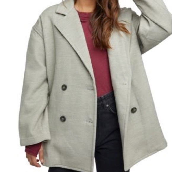 Free People Hannah Slouchy blazer oregano size small - Picture 1 of 12